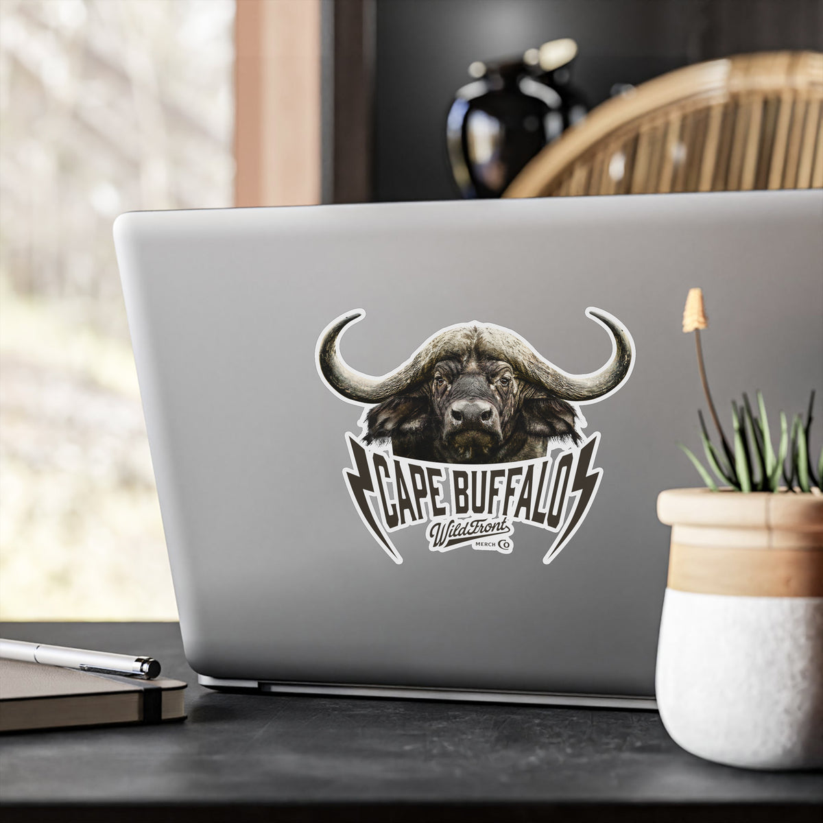 Cape Buffalo Kiss-Cut Vinyl Decal