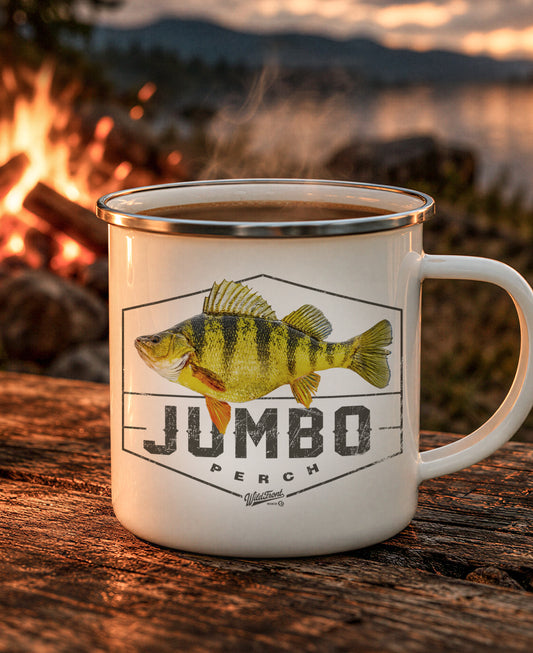 Jumbo Perch Enamel Camping Mug