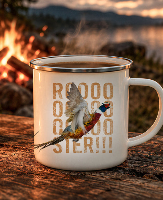 Roooooster Enamel Camping Mug - Ring - Necked Pheasant