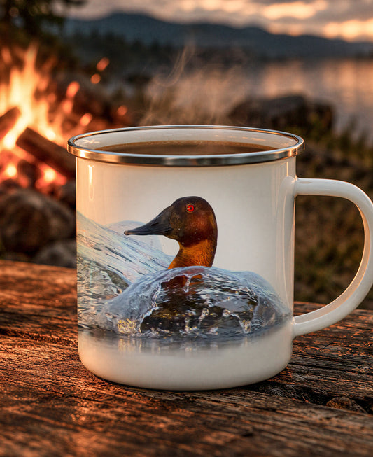 Canvasback Splash Enamel Camping Mug