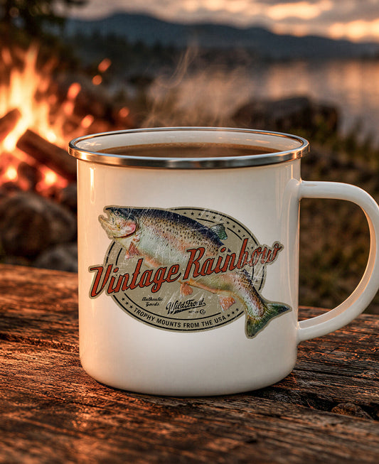 Vintage Rainbow Enamel Camping Mug