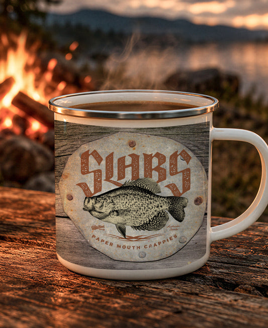 Slabs Crappie Enamel Camping Mug
