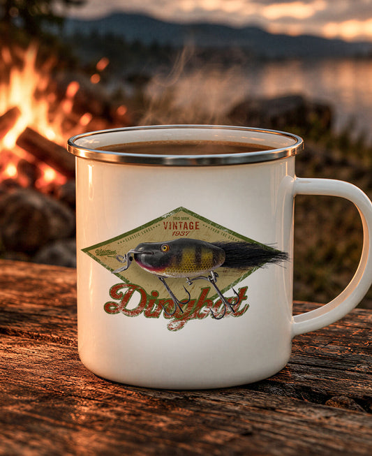 Dingbat Vintage Lure Enamel Camping Mug