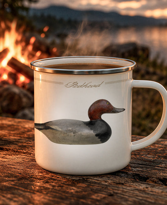 Redhead Vintage Decoy Enamel Camping Mug