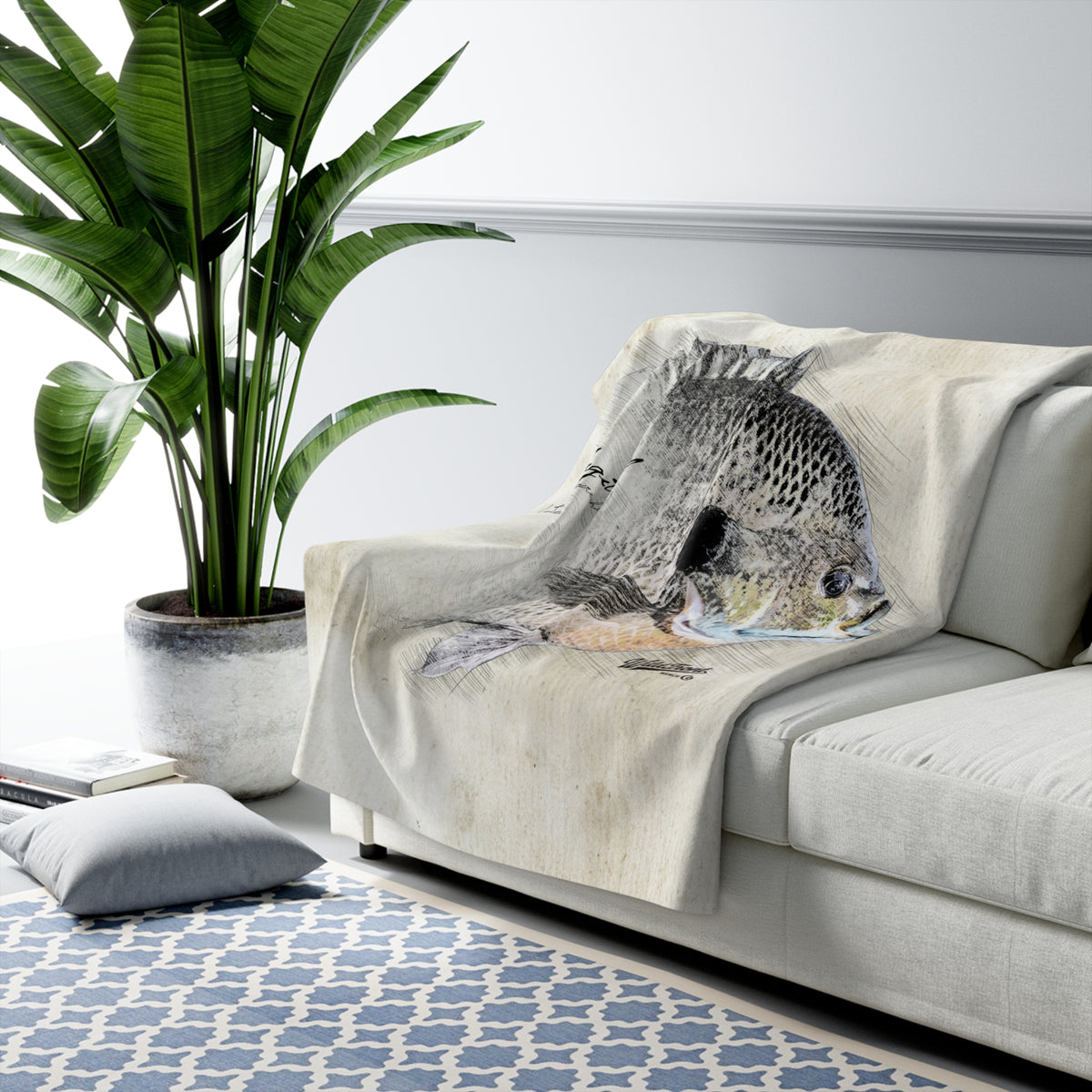 Bluegill Sherpa Fleece Blanket