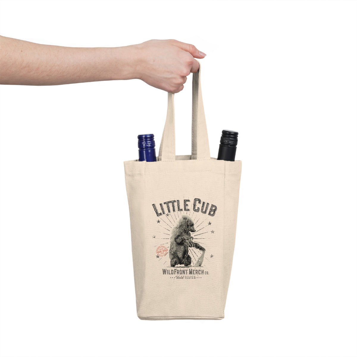 Little Cub Double Wine Tote Bag