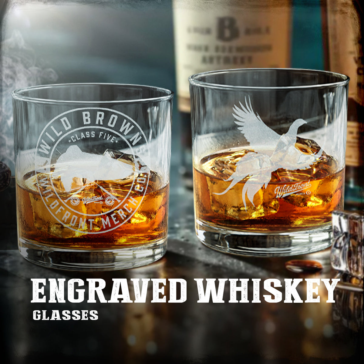 ENGRAVED WHISKEY GLASSES