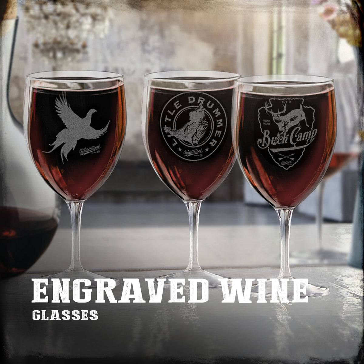 ENGRAVED WINE GLASSES