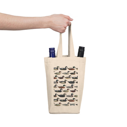 Vintage Decoys Double Wine Tote Bag