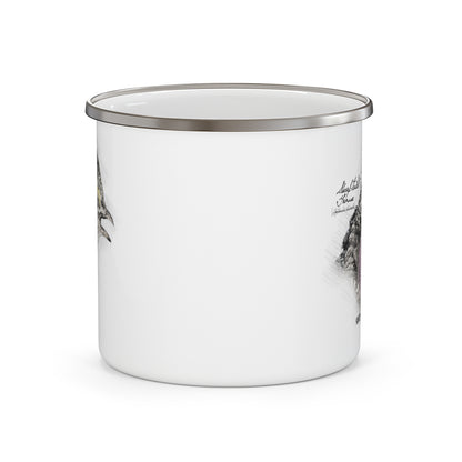 Sharp-Tailed Grouse Drawing Enamel Camping Mug