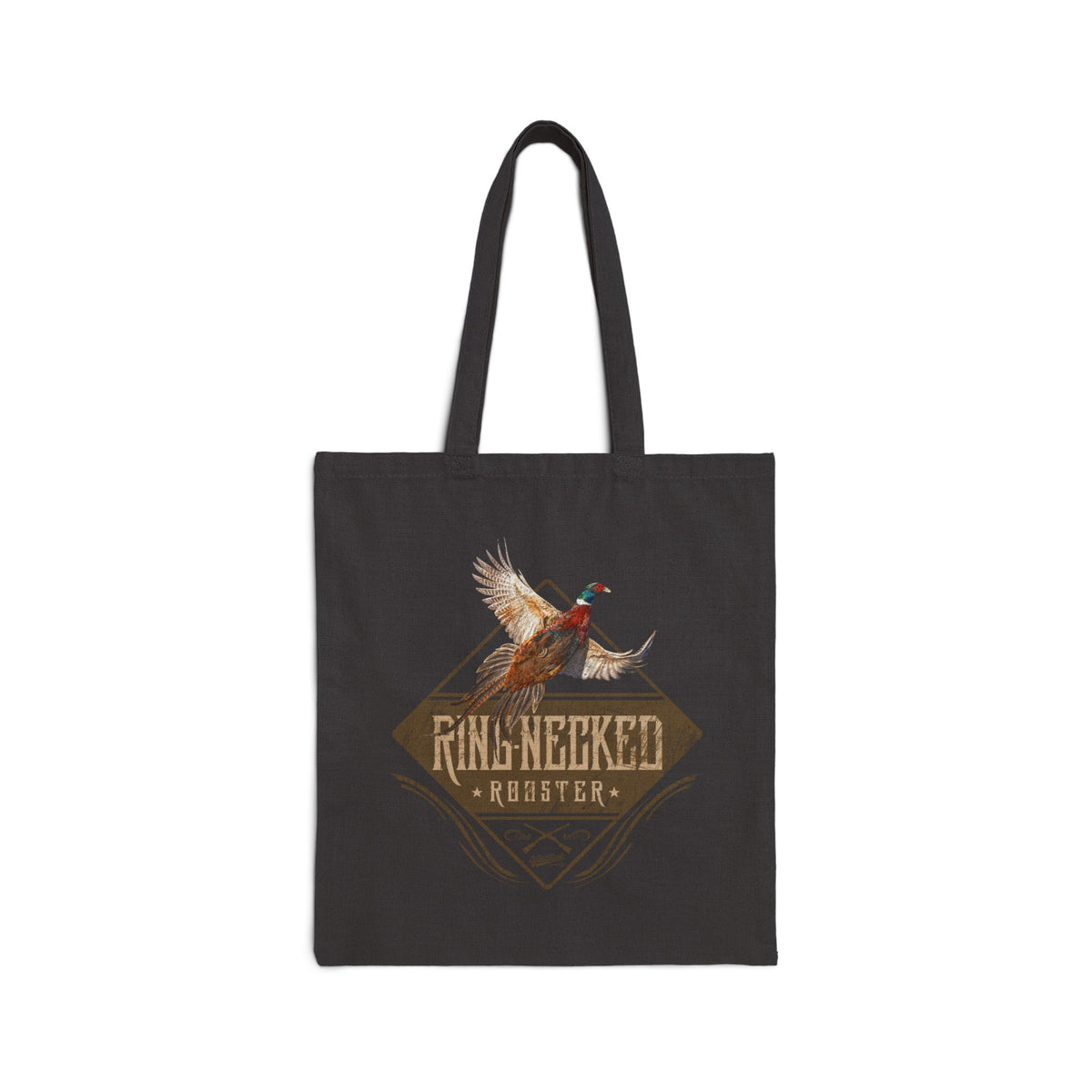 Ring-necked Rooster Pheasant Cotton Canvas Tote Bag