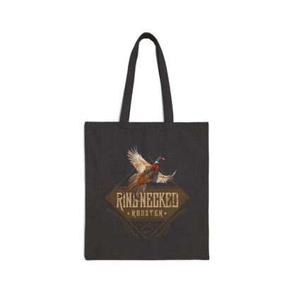 Ring-necked Rooster Pheasant Cotton Canvas Tote Bag