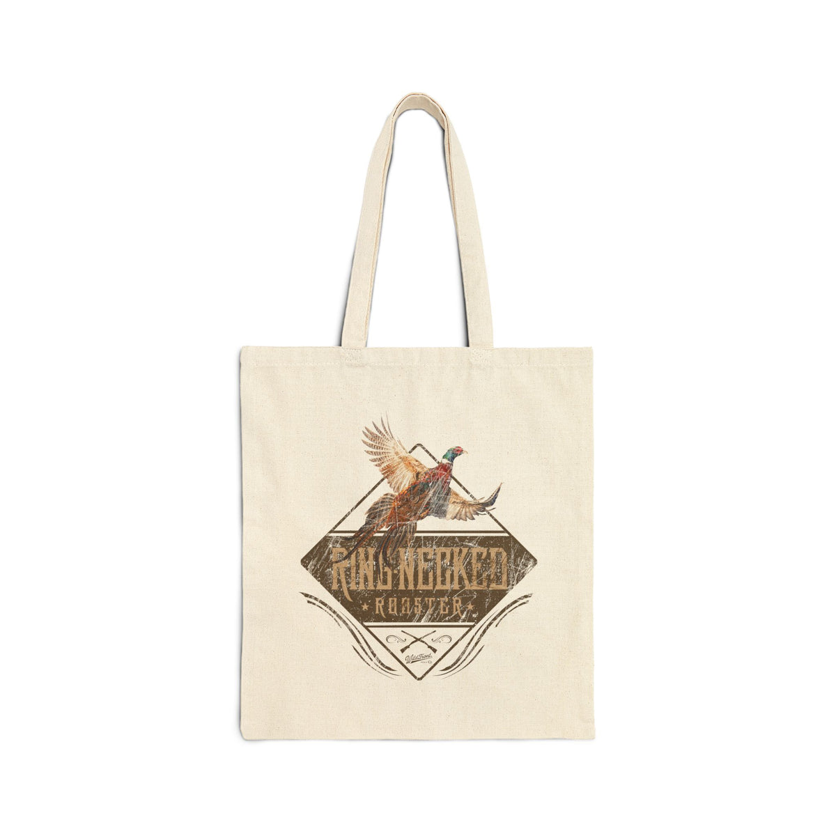 Ring-necked Rooster Pheasant Cotton Canvas Tote Bag