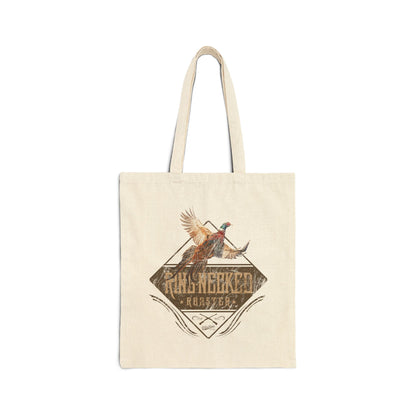 Ring-necked Rooster Pheasant Cotton Canvas Tote Bag