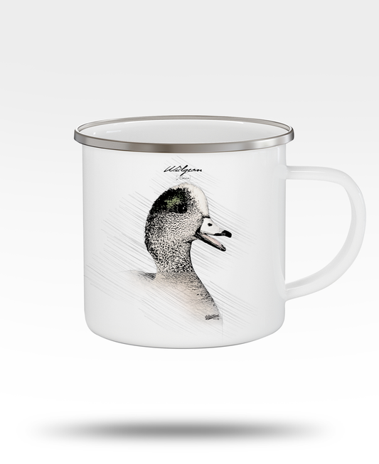 Widgeon Drawing Enamel Camping Mug