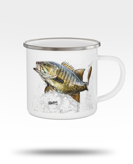 Smallmouth Bass Enamel Camping Mug