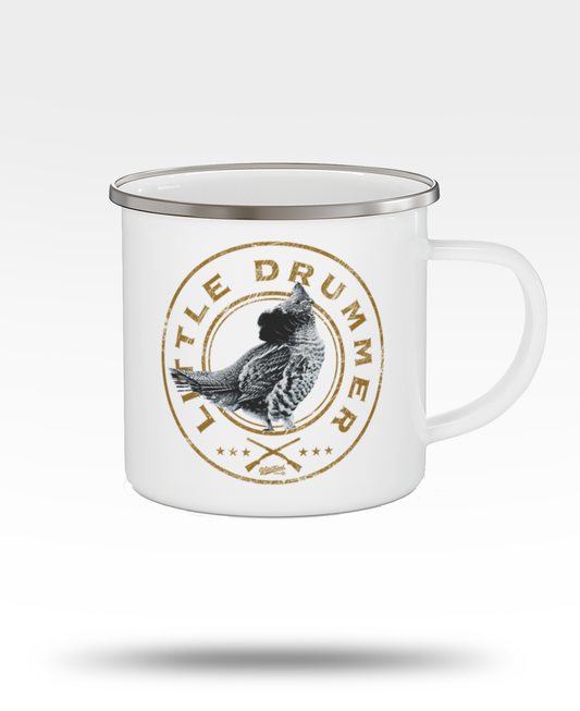 Little Drummer Ruffed Grouse Enamel Camping Mug