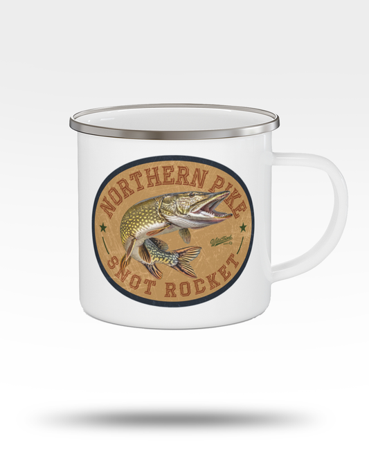 Northern Pike Enamel Camping Mug