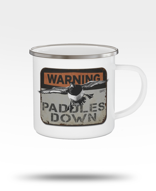 Paddles Down Lesser Scaup Enamel Camping Mug