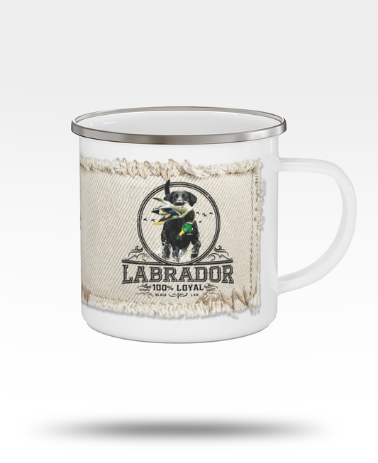 Loyal Labrador Enamel Camping Mug