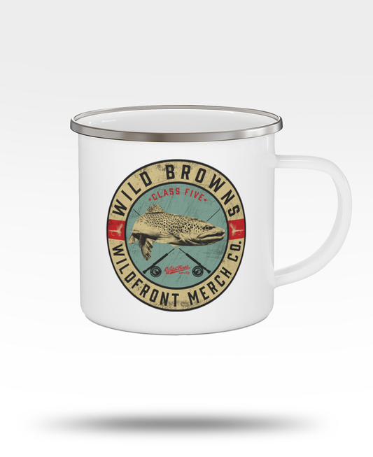 Wild Browns Class 5 Enamel Camping Mug