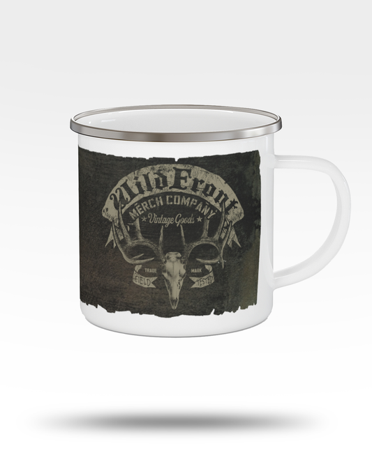 Whitetail Deer Rack Enamel Camping Mug