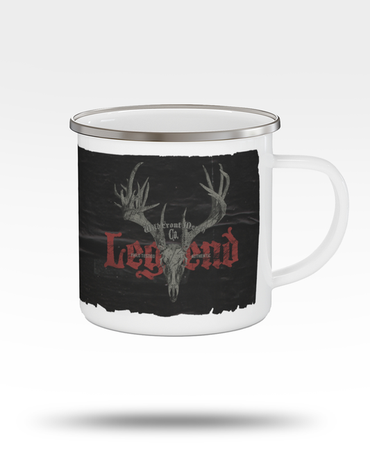 Legend Whitetail Skull Enamel Camping Mug