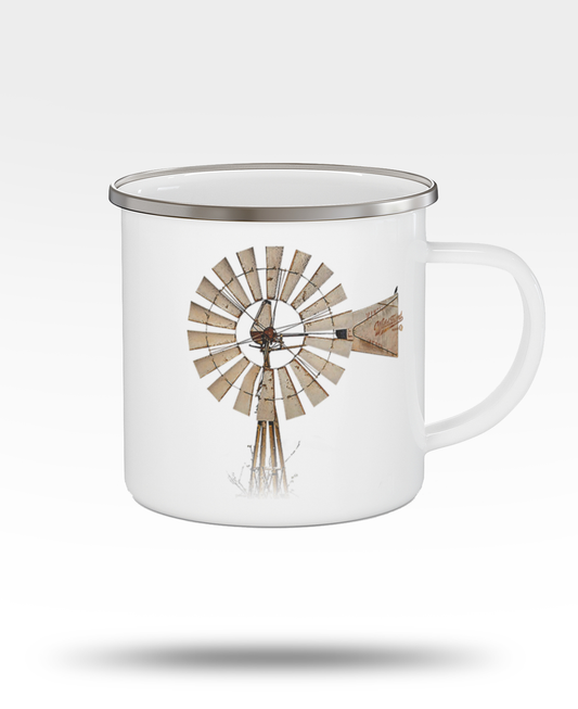 Windmill Enamel Camping Mug