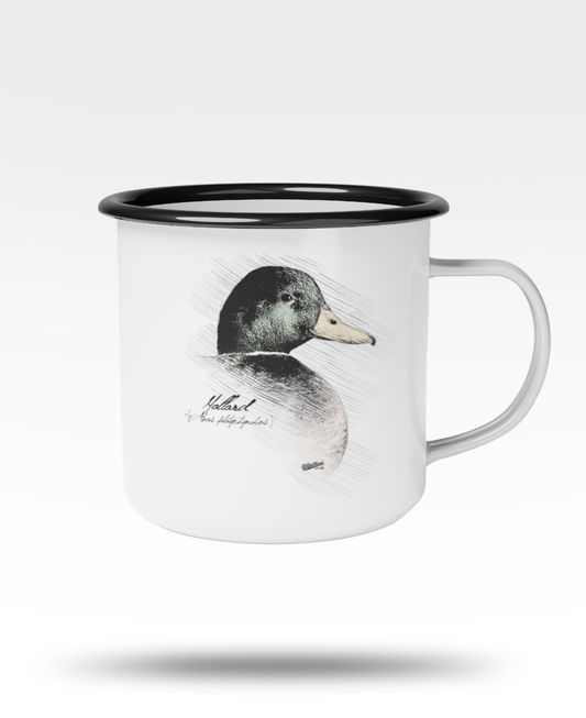 Mallard Black Rim Enamel Camp Mug