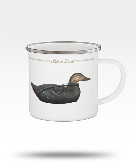 Black Duck Vintage Decoy Enamel Camping Mug