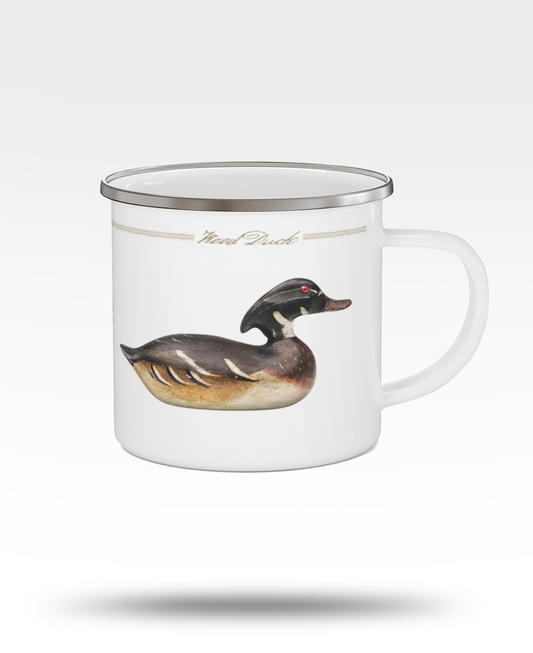 Wood Duck Vintage Decoy Enamel Camping Mug