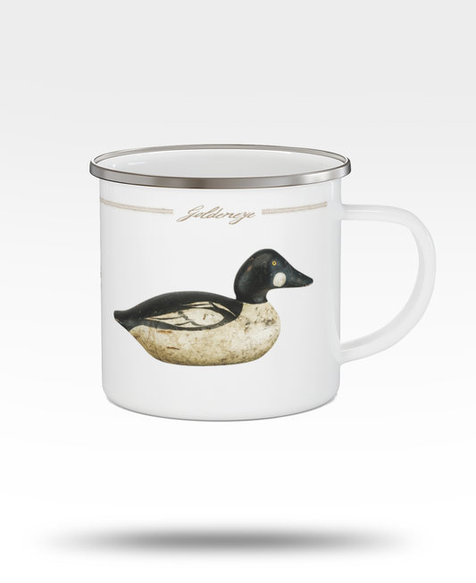 Common Goldeneye Vintage Decoy Enamel Camping Mug