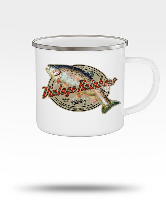 Vintage Rainbow Enamel Camping Mug