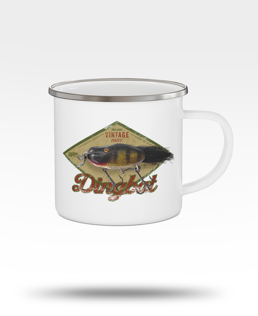 Dingbat Vintage Lure Enamel Camping Mug