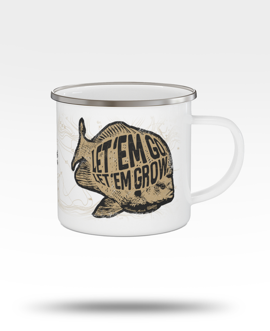 Let'Em Grow Bluegill Enamel Camping Mug