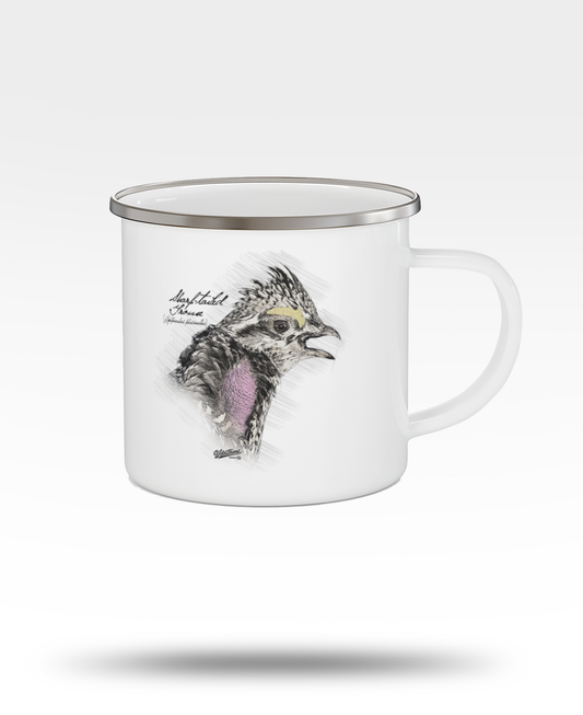 Sharp-Tailed Grouse Drawing Enamel Camping Mug