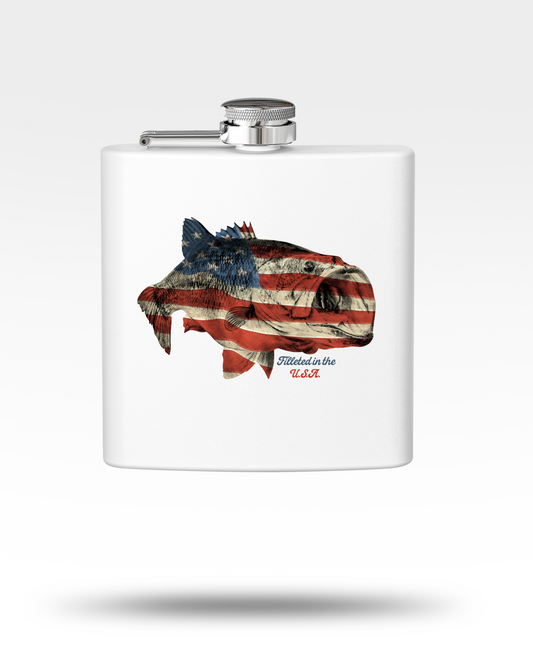 USA Largemouth Bass Stainless Steel Flask
