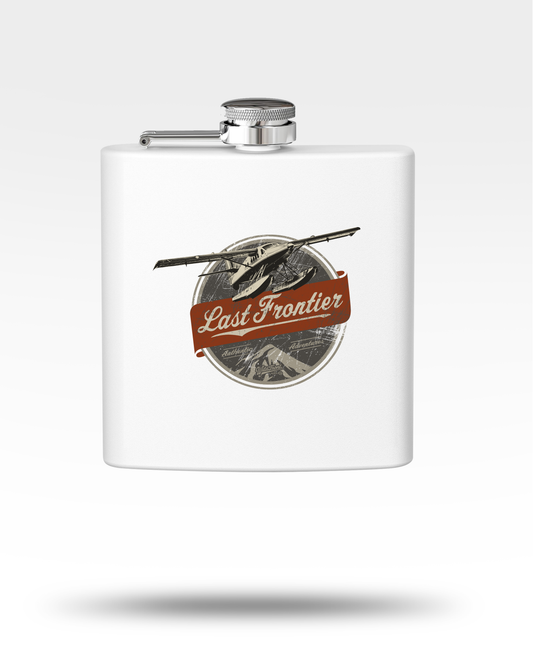 Last Frontier Foat Plane Stainless Steel Flask