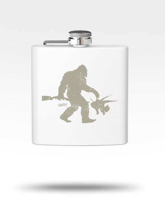 Bigfoot With Pheasants Stainless Steel Flask