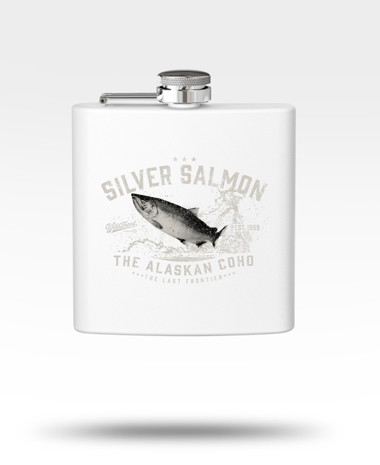 Silver Salmon Stainless Steel Flask