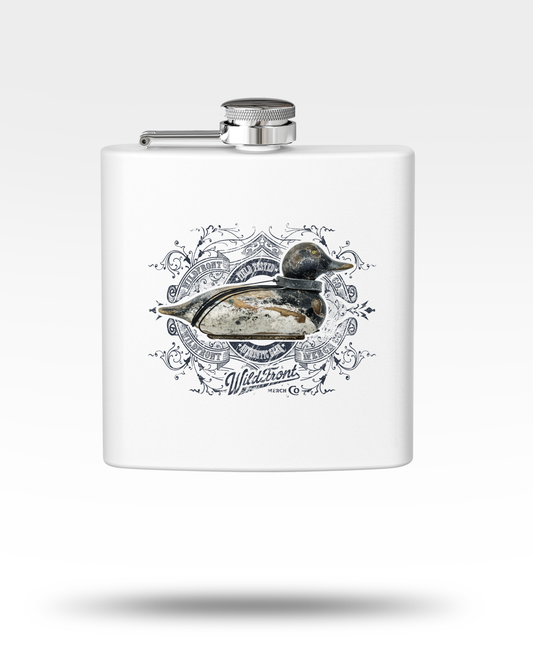 Vintage Bluebill Decoy  Stainless Steel Flask