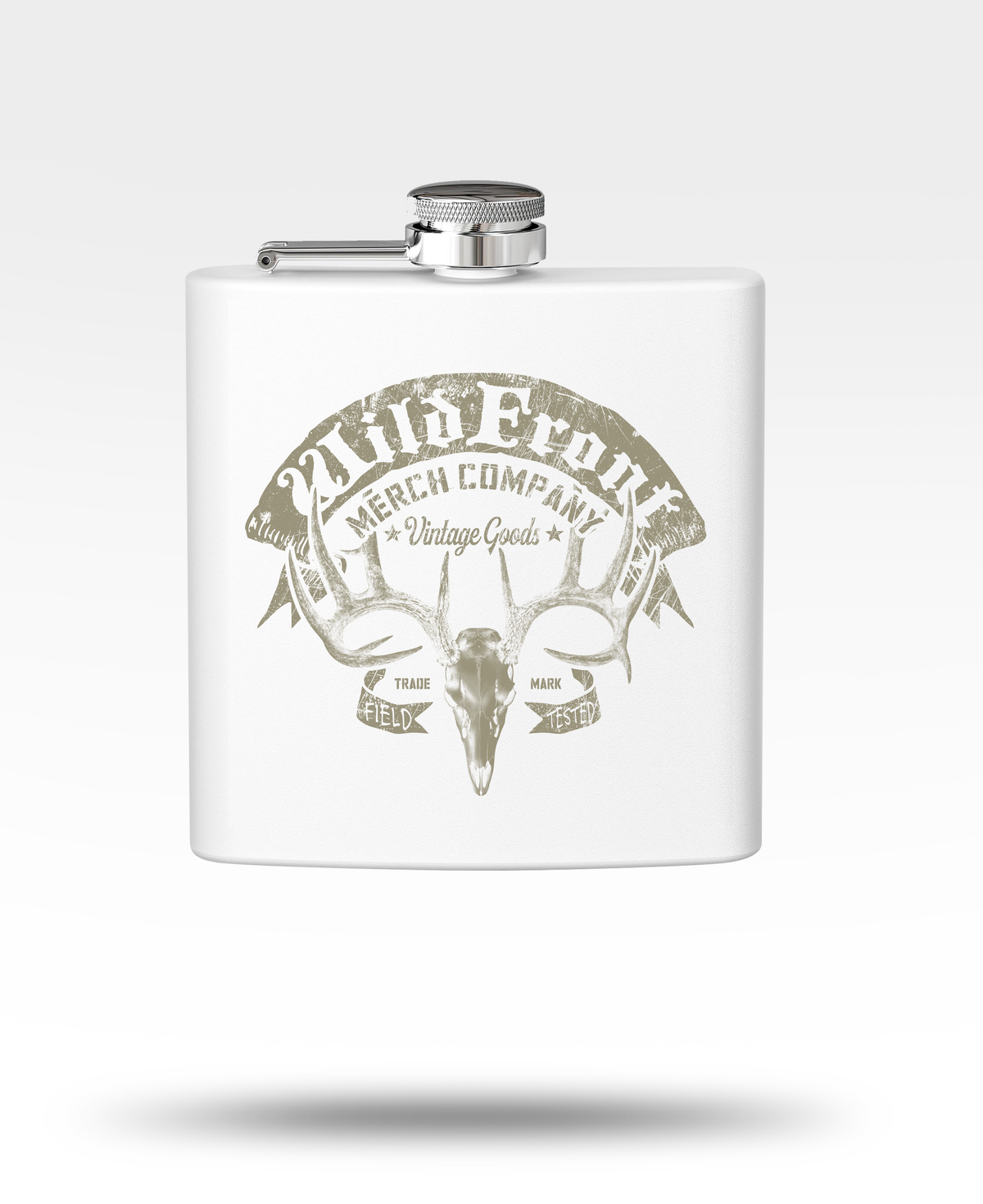 Whitetail Skull Stainless Steel Flask