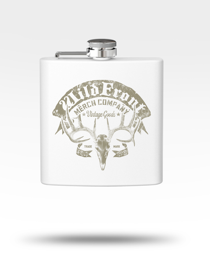 Whitetail Skull Stainless Steel Flask