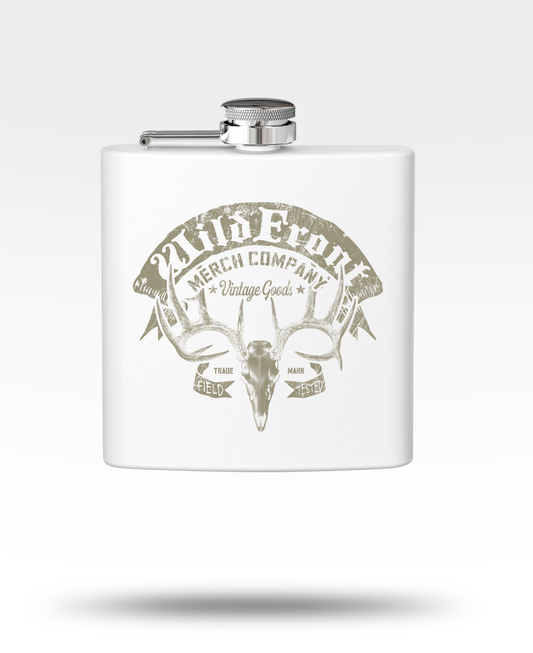 Whitetail Skull Stainless Steel Flask