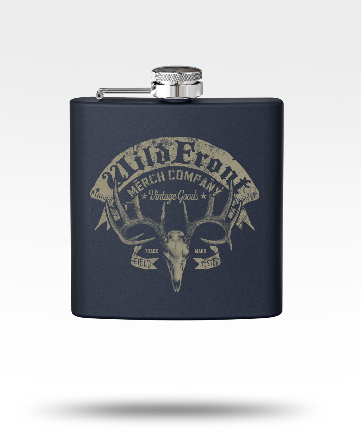 Whitetail Skull Stainless Steel Flask