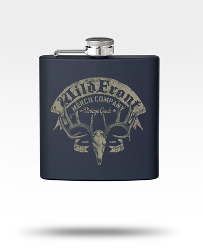 Whitetail Skull Stainless Steel Flask