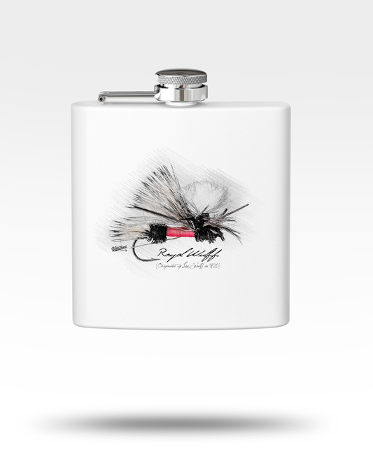 Royal Wulff Dry Fly Stainless Steel Flask