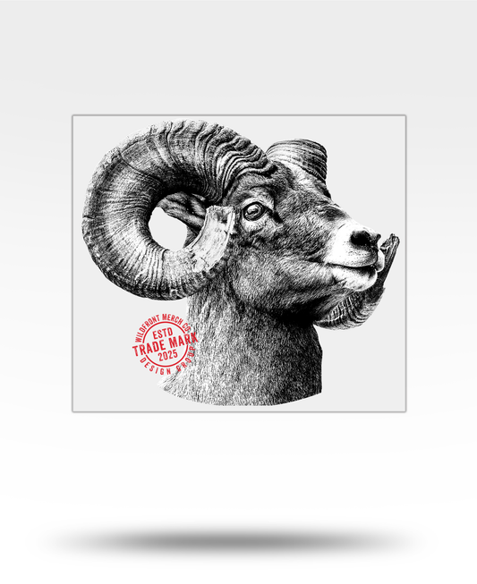 Bighorn Sheep Large Transparent Outdoor Sticker