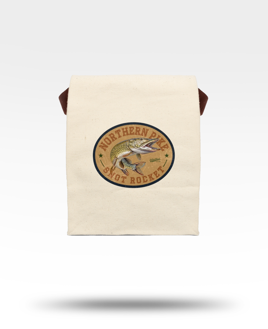 Northern Pike Snot Rocket Canvas Lunch Bag With Strap