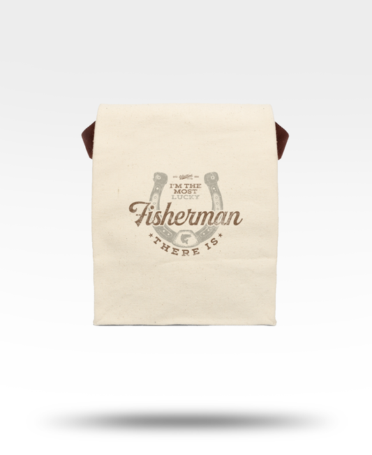 Lucky Fisherman Canvas Lunch Bag With Strap